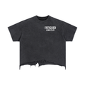 Fatigued Vintage Wash Boxy Distressed Hem T-Shirt