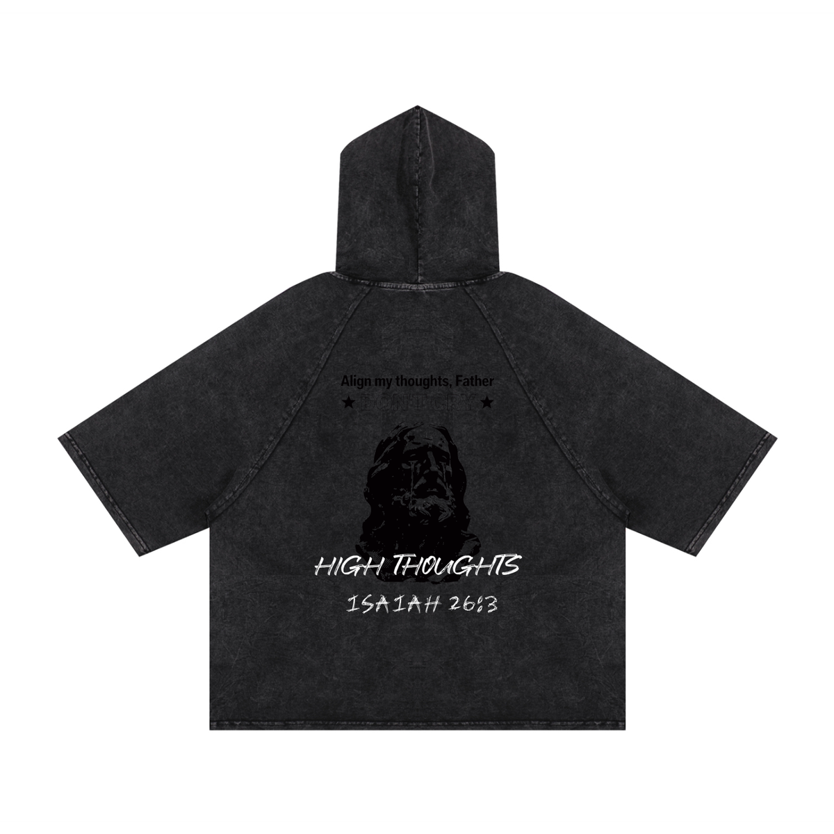 High Thoughts: Snow Washed Hooded Boxy T-Shirt