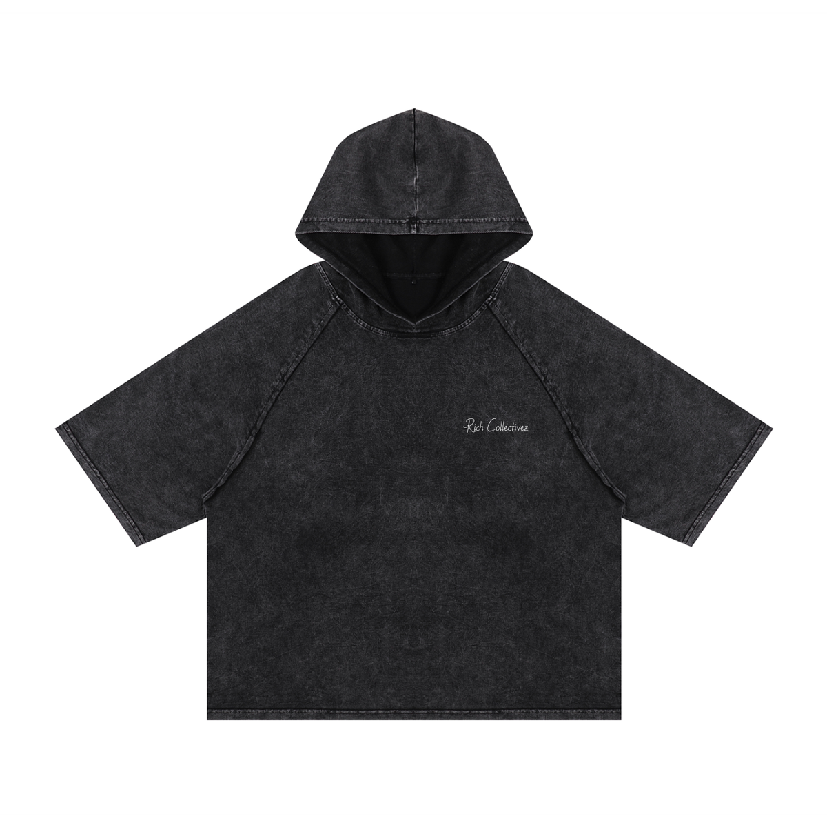 High Thoughts: Snow Washed Hooded Boxy T-Shirt