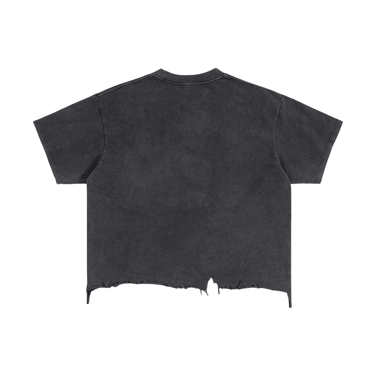 Built to Last Vintage Wash Boxy Distressed Hem T-Shirt