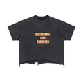 Built to Last Vintage Wash Boxy Distressed Hem T-Shirt